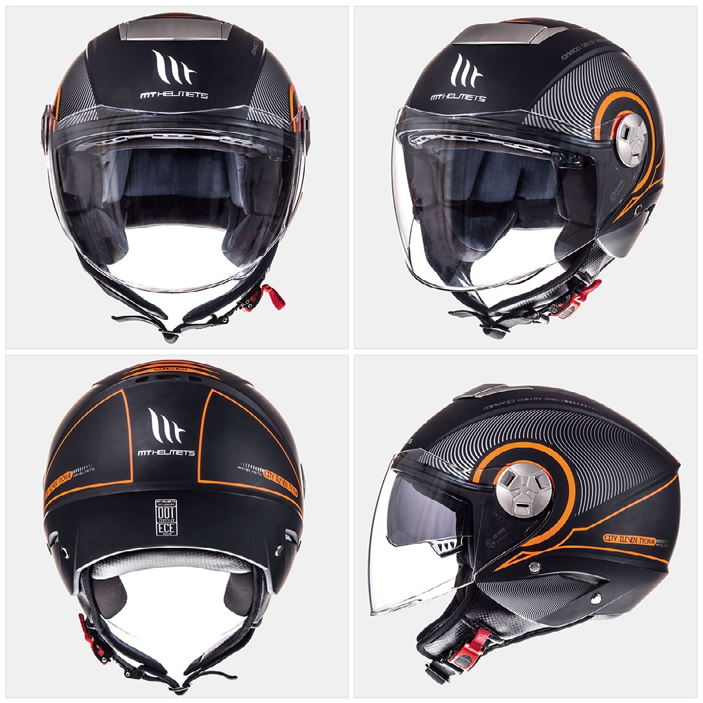 Casco Urbano Mt City Eleven Con Visor Y Lentes Varios Colores Motoshop Respuestos y Accesorios