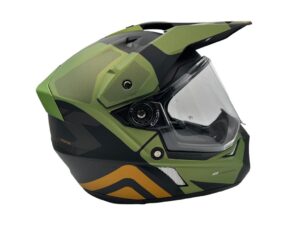 Casco Axxis Wolf Ds Hydra B6 Verde Mate Touring Con Lentes - Imagen 2