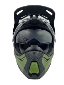 Casco Axxis Wolf Ds Hydra B6 Verde Mate Touring Con Lentes - Imagen 3