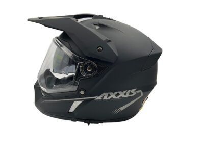 Casco Axxis Wolf Ds Solid B6 Negro Mate Touring Con Lentes