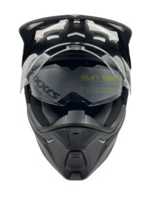 Casco Axxis Wolf Ds Solid B6 Negro Mate Touring Con Lentes - Imagen 3