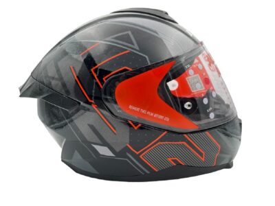 Casco Ls2 Integral Ff802 Flash Star River Gloss Grey Orange Black