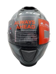 Casco Ls2 Integral Ff802 Flash Star River Gloss Grey Orange Black - Imagen 4