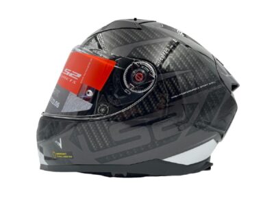 Casco Ls2 Ff811 Vector 2 Con Lentes Splitter Gloss Black White