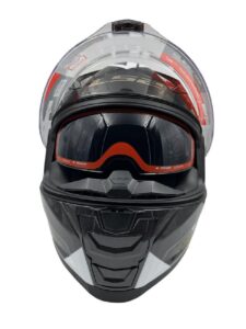 Casco Ls2 Ff811 Vector 2 Con Lentes Splitter Gloss Black White - Imagen 4