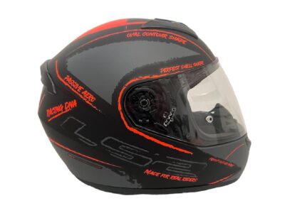 Casco Integral Ls2 Ff352 Brush Negro Mate Naranja