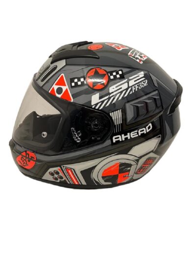 Casco Integral Ls2 Ff352 Big One Gris Hi Viz Naranja