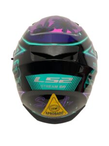 Casco Integral Con Lentes Ff320 Evo Synth Negro Verde Violeta - Imagen 4