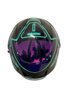 Casco Integral Con Lentes Ff320 Evo Synth Negro Verde Violeta - Imagen 5