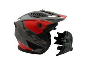 Casco Ls2 Of606 Drifter Red Mascara Desmontable Doble Visor - Imagen 2