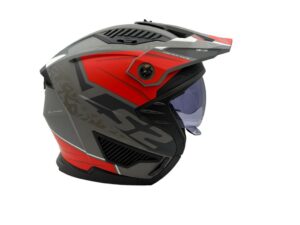 Casco Ls2 Of606 Drifter Red Mascara Desmontable Doble Visor - Imagen 6
