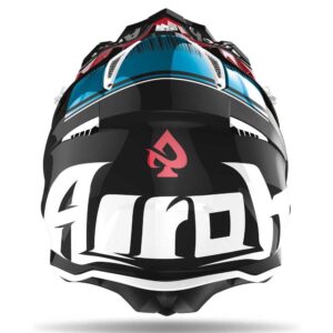 Casco Airoh Aviator Ace Kybon Carbono Y Kevlar Azul Rojo - Imagen 2