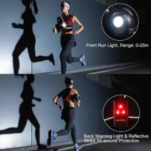 Chaleco Bici Elastico Luz Led Delantera Y Trasera Recargable - Imagen 3
