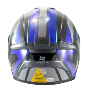 Casco Integral X Sports M63 Broker Negro Morado - Imagen 3