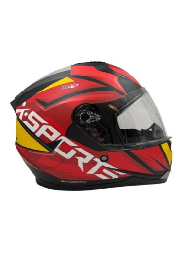 Casco Integral X Sports M67 Courxe Negro Rojo