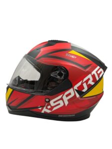 Casco Integral X Sports M67 Courxe Negro Rojo - Imagen 3