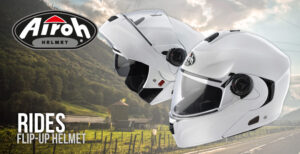 Casco Airoh Flip Up Rides Rebatible Blanco Lentes 1580grs - Imagen 3