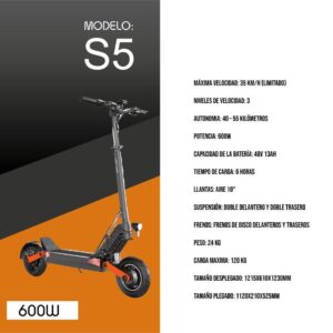 Monopatin Electrico Joyor S5 600w Plegable Mejor Pos Venta - Imagen 8