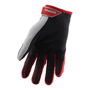 Guantes Moto Deportivos Mx Thor Rojo Y Gris - Imagen 2
