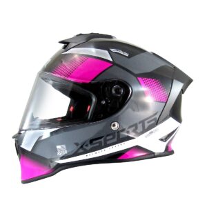 Casco Integral X Sports V151 Lexot Negro Rosa - Imagen 5