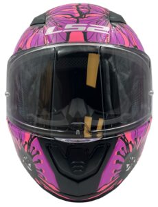 Casco Integral Ls2 Ff353 Rapid Poppies Rosa Con Spoiler Talle xl - Imagen 2