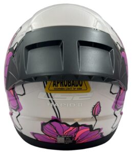 Casco Integral Ls2 Ff353 Rapid Poppies Rosa Con Spoiler Talle xl - Imagen 4