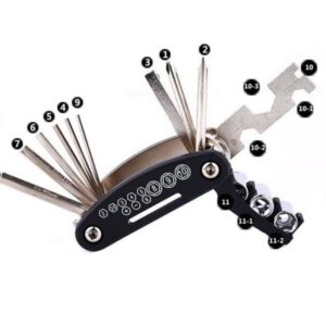 Set De Herramientas Para Bicicleta Con Inflador Y Estuche - Imagen 2