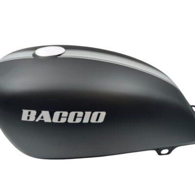 Tanque De Nafta Baccio Classic Retro Negro Mate