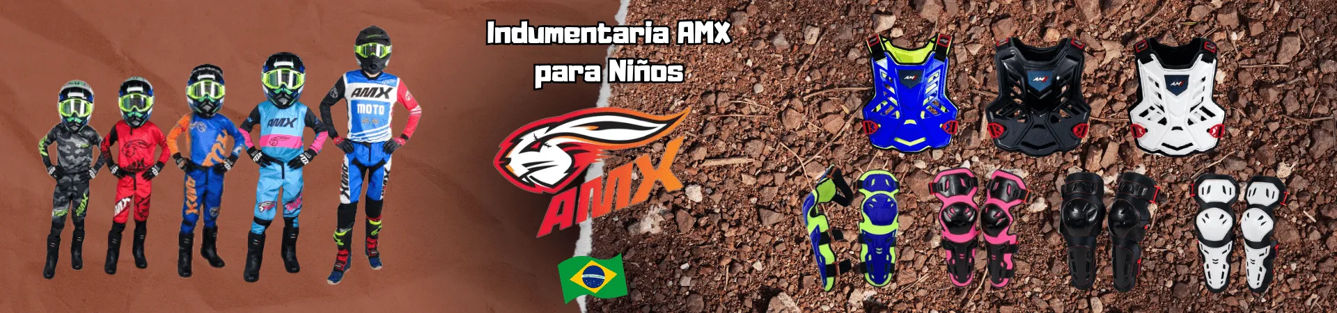 Banner Web Conjuntos Pecheras y Rodilleras AMX Para Ninos 1 motoshop uruguay